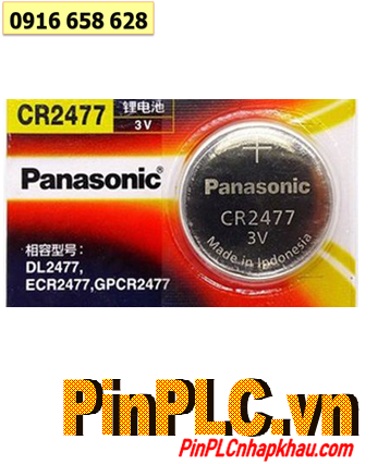 Panasonic CR2477; Pin 3v lithium Panasonic CR2477 _Made in Indonesia